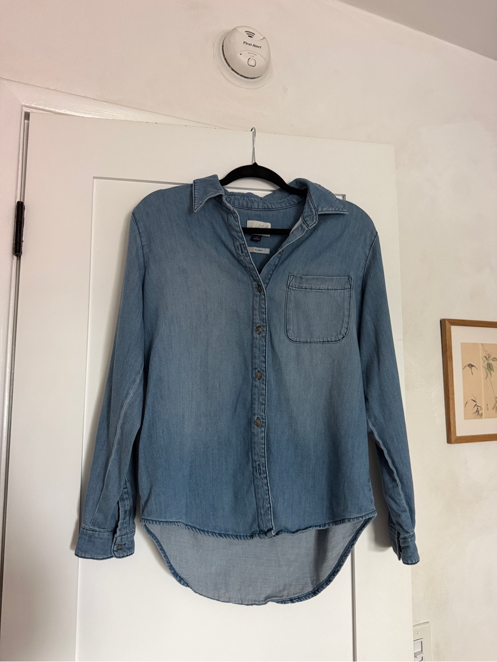 Universal Thread Light Blue Denim Button-Down Shirt